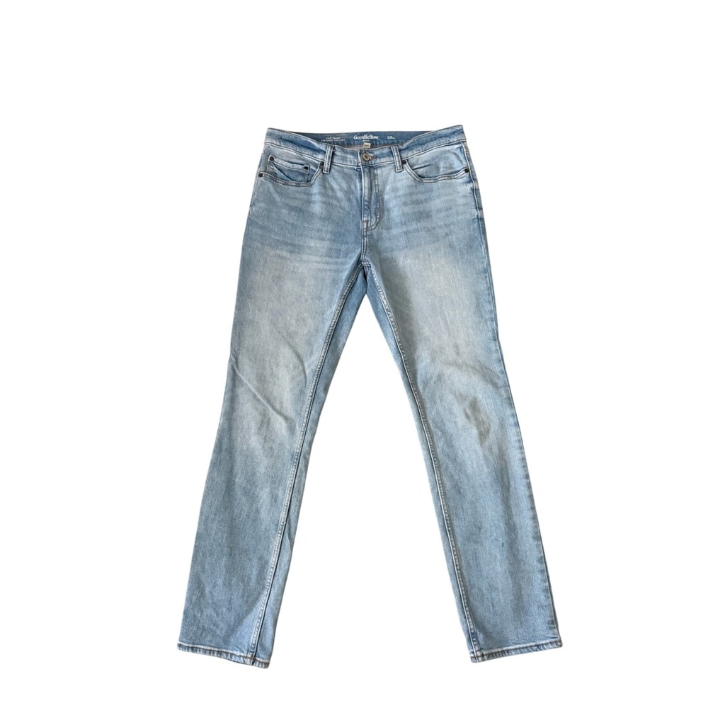 Goodfellow & Co Slim Fit Jeans Light Wash Blue Denim Mens 34x32 Streetwear